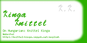 kinga knittel business card